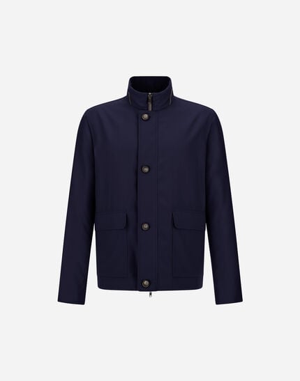 Jacket In Lucent Cashmere Silk And Changing Nylon