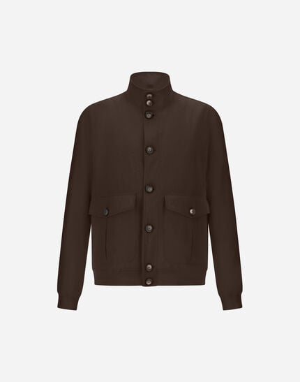 Bomber Jacket In Cotton Linen Popeline