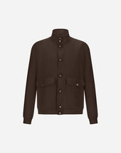Bomber Jacket In Cotton Linen Popeline