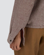 Bomber Jacket In Pied De Poule Linen