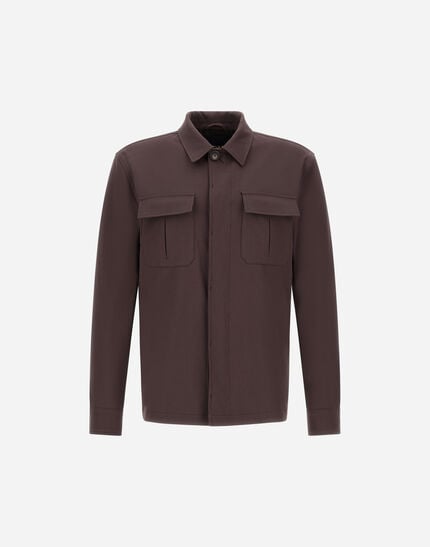 Shacket In Cotton Gabardine Stretch