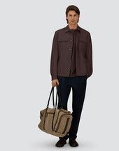 Shacket In Cotton Gabardine Stretch