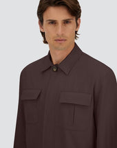 Shacket In Cotton Gabardine Stretch
