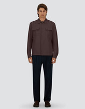 Shacket In Cotton Gabardine Stretch