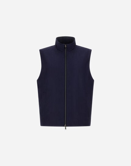 Vest In Lucent Cashmere Silk And Changing Nylon