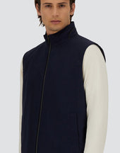 Vest In Lucent Cashmere Silk And Changing Nylon
