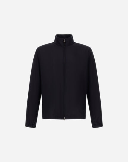Jacket With Zip In Light Stretch Wooly