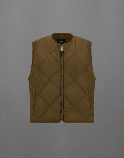 Laminar Vest In Transitional Quilted Garment Dyed