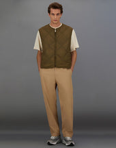 Laminar Vest In Transitional Quilted Garment Dyed