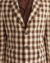 Gilbert Check Single-Breasted Suit Jacket