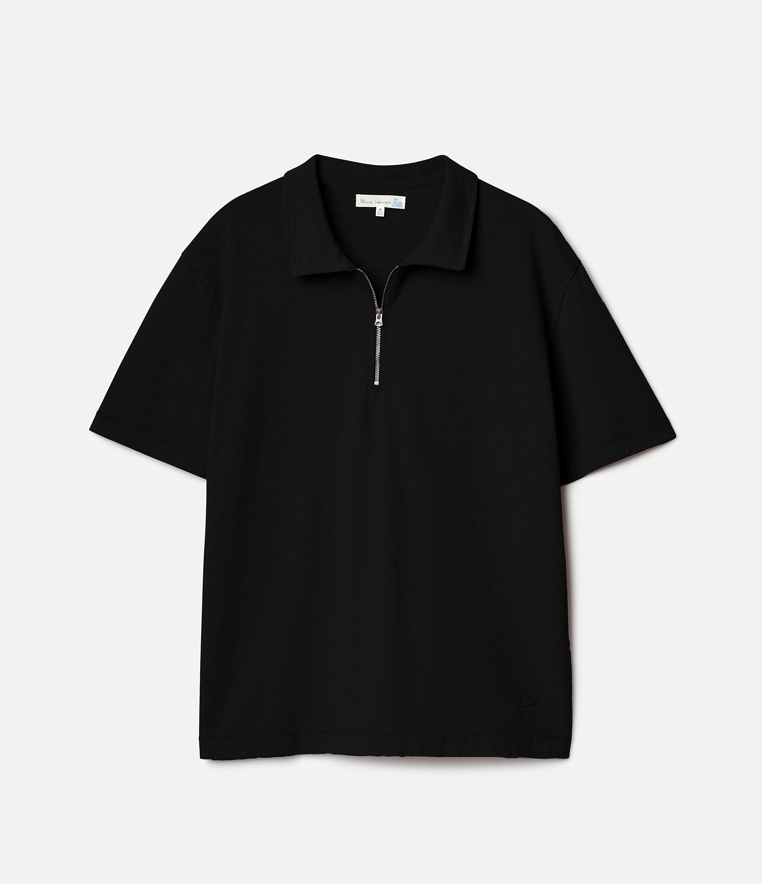 Sturdy Boxy Fit Giza Cotton Hemp Zip T Shirt