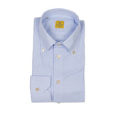 Buttoned Collar Shirt In Candy Stripe Cotton Oxford