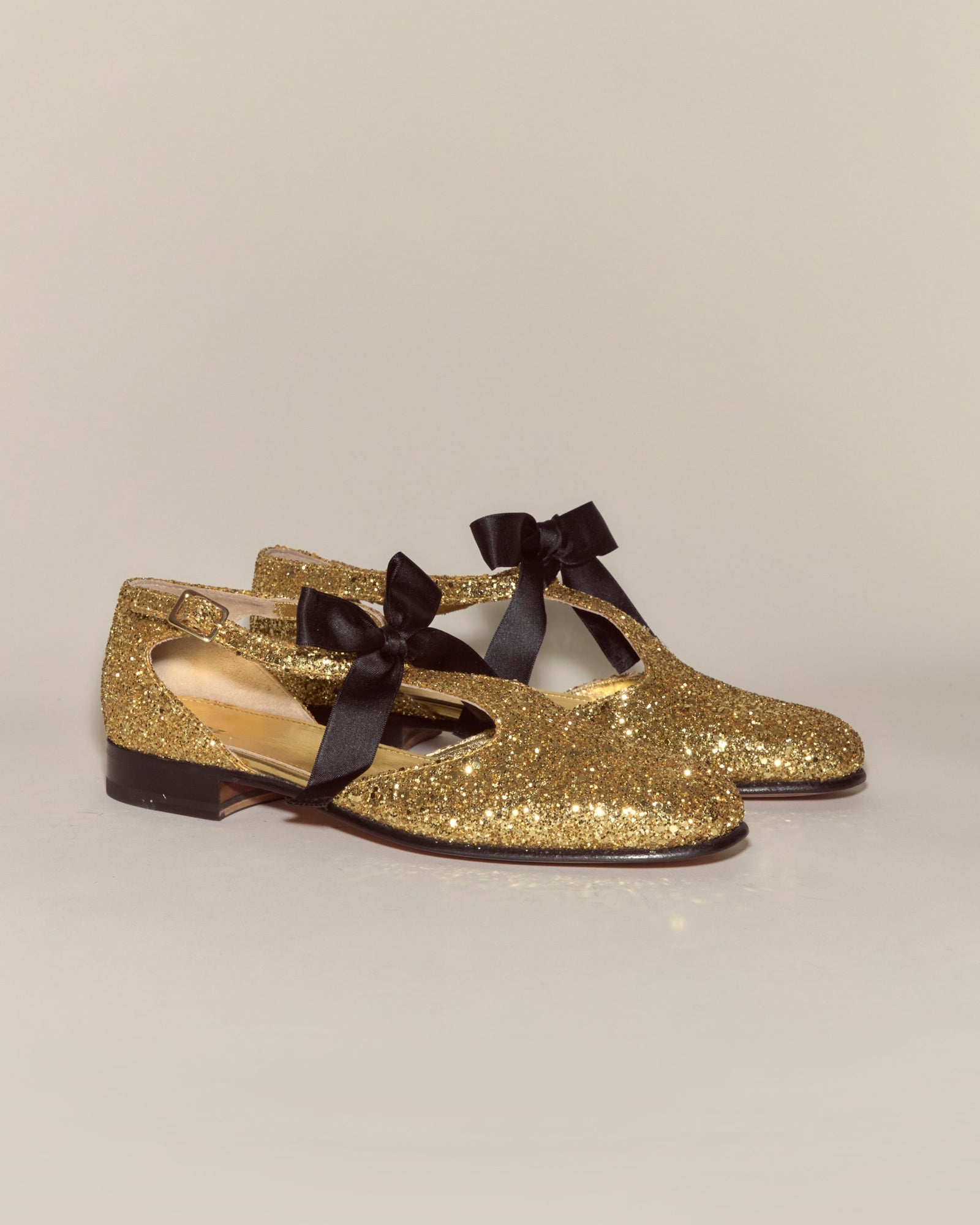 Glitter Theater Shoes - Gold