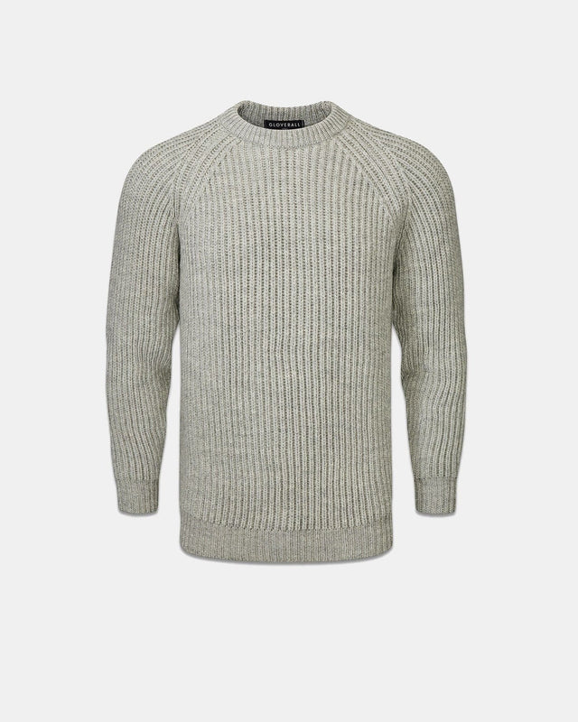 Men's Fisherman Jumper Light Grey
