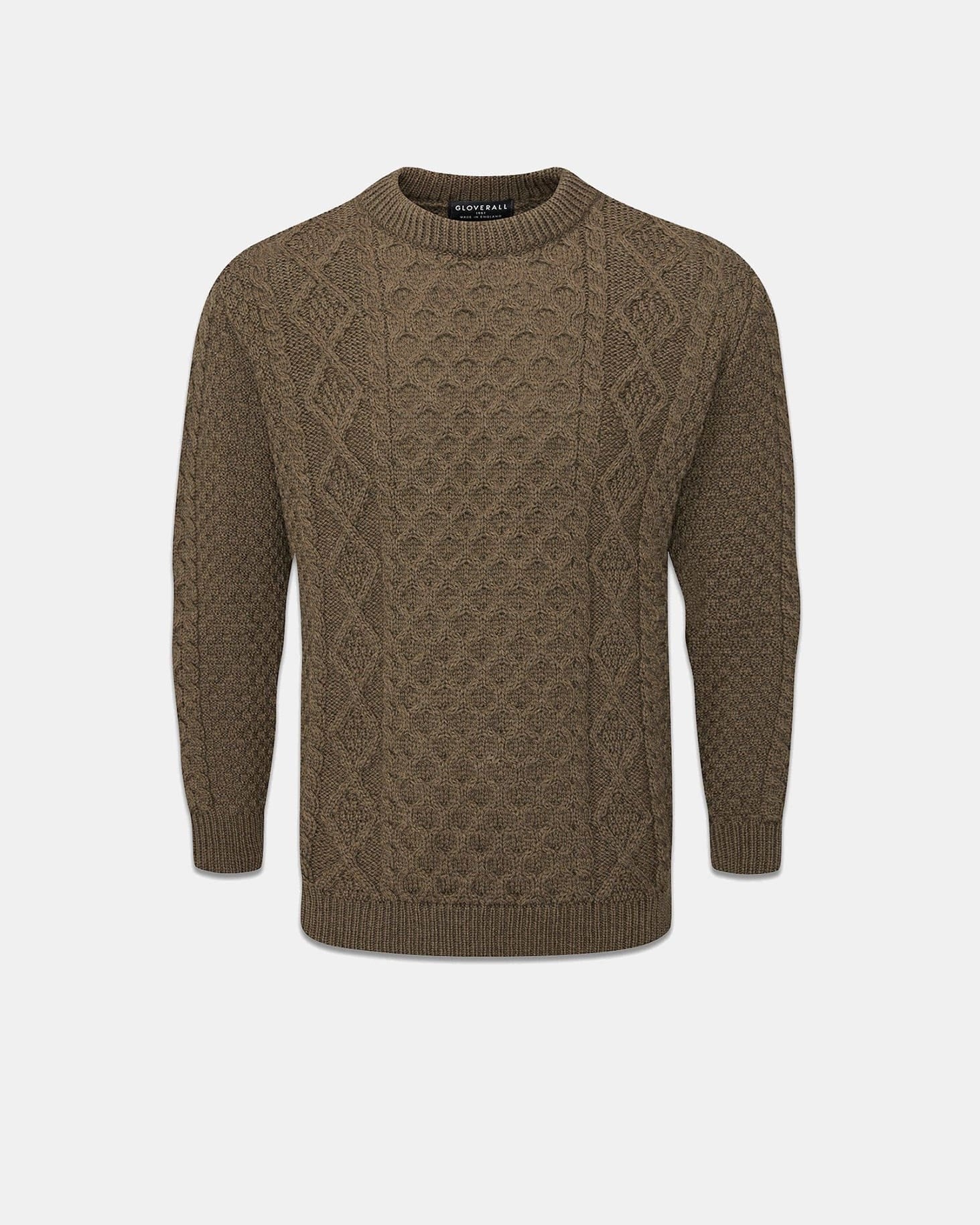 Men's Aran Jumper Khaki