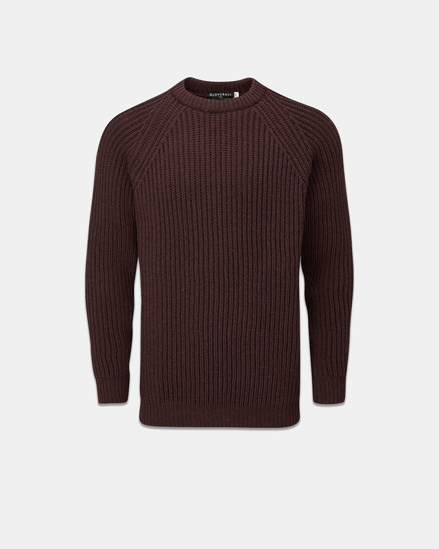 Men's Fisherman Jumper Burgundy