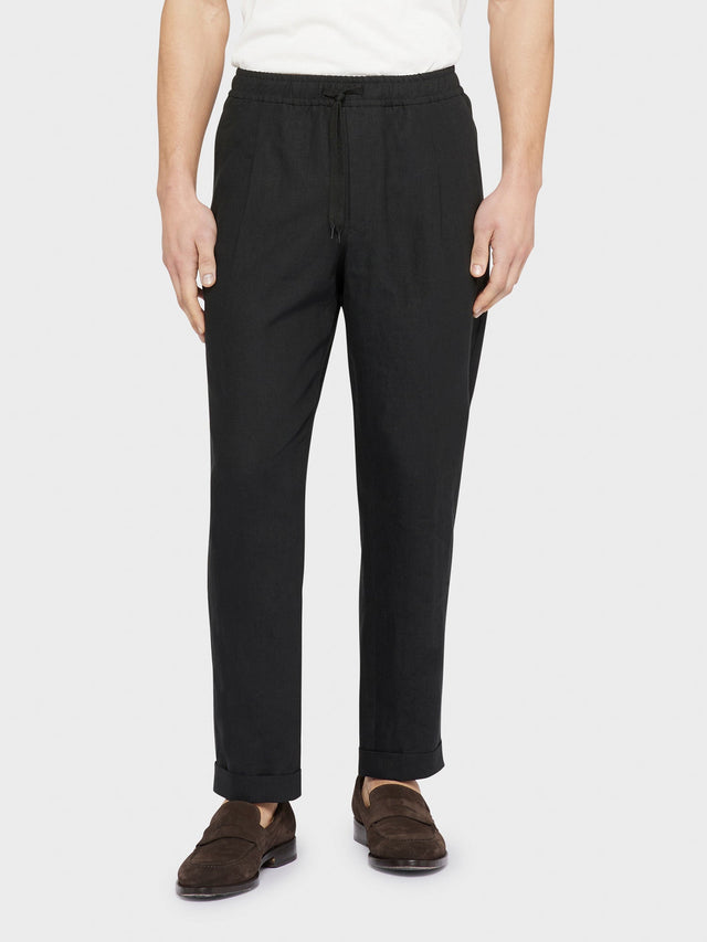 Pantalone in lino nero