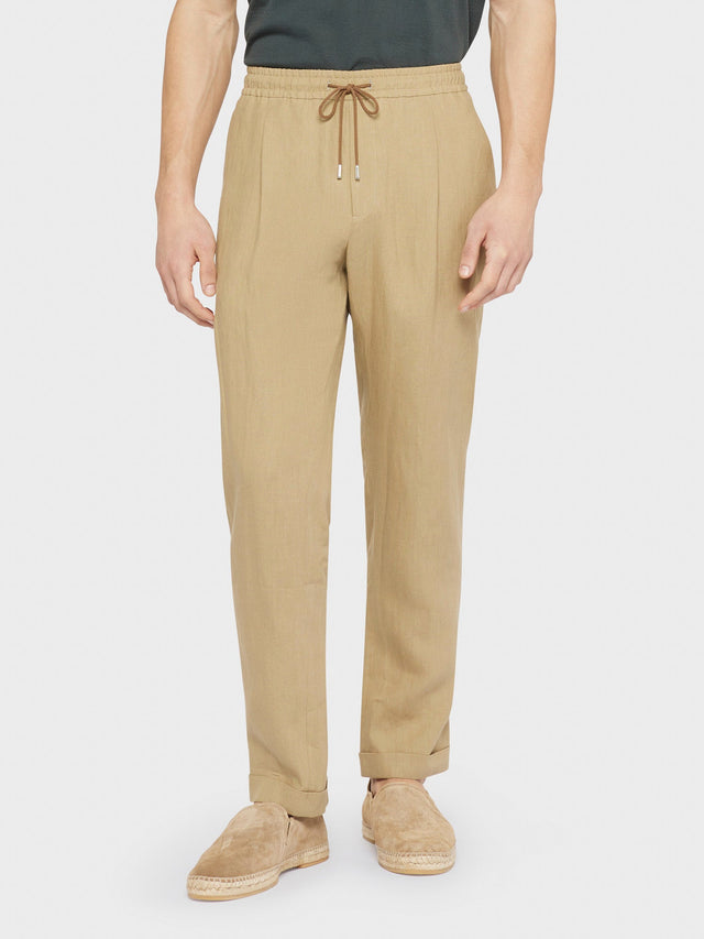 Pantalone in lino sabbia