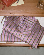 Alumni Stripe Long Sleeve Shirt - Purple