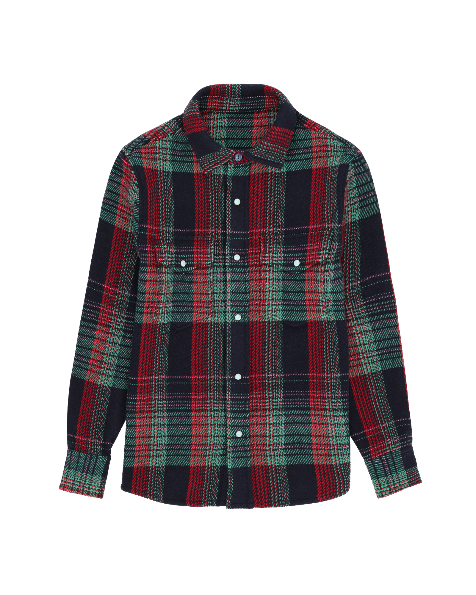 Granddad Overshirt In Plaid Di Lana E Cashmere
