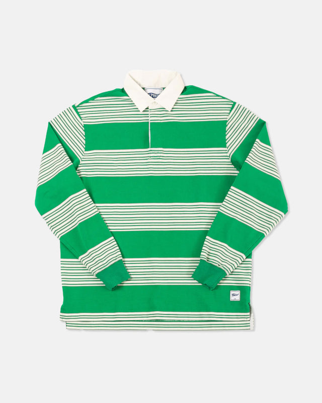 Green Multi Stripe Rugby Trim Fit