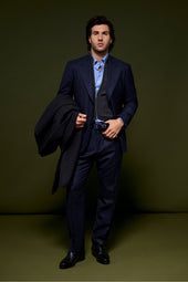Collins Suit Blazer - Wool/Cashmere - Navy Melange
