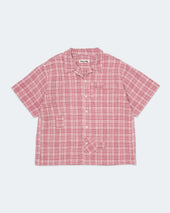 Greetings Shirt Ss Red Check Picnic