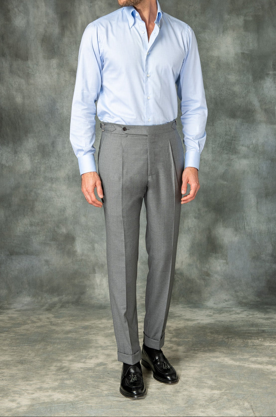 Grey Biella Trousers Sartoriale Collection Made In Italy