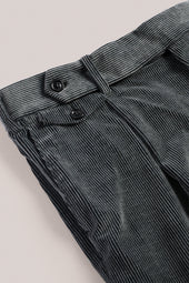 Italian Corduroy Gurkha Trouser - Slate