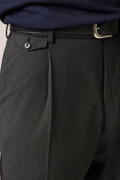 Travel Suit Trousers - Crease-Free Wool - Charcoal Grey
