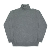 Rollneck Sweater In Grey Superfine Merino Wool