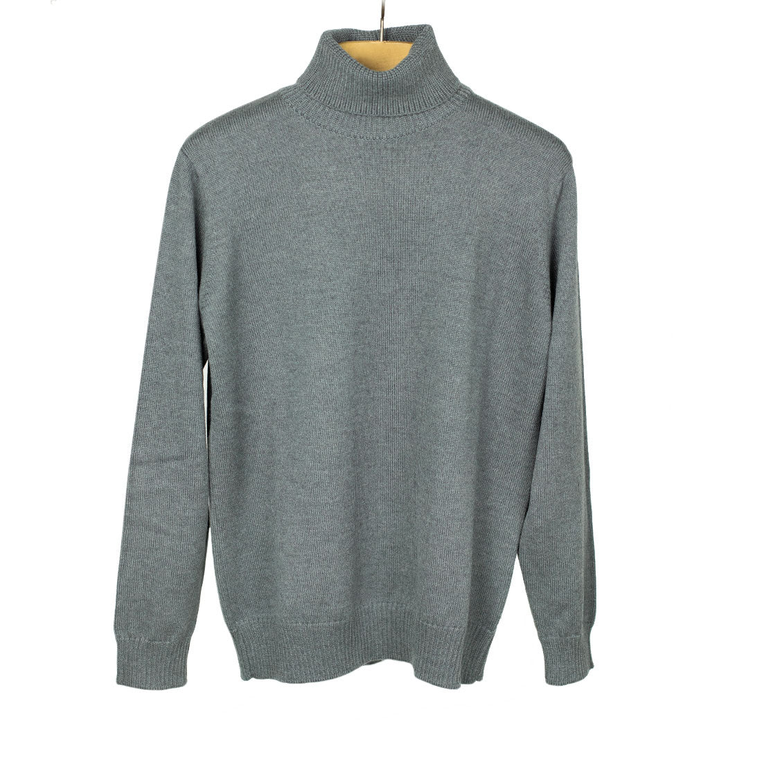Rollneck Sweater In Grigio Grey Superfine Merino Wool