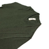 Exclusive Short Sleeve Crewneck Tee In Dark Green Linen