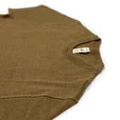 Exclusive Short Sleeve Crewneck Tee In Brown Linen