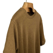 Exclusive Short Sleeve Crewneck Tee In Brown Linen