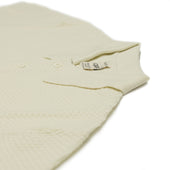 Knit Short Sleeve Polo In Mini Diamond Pattern Cotton