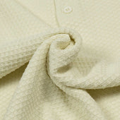 Knit Short Sleeve Polo In Mini Diamond Pattern Cotton
