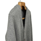Cardigan In Grey Merino Alpaca Mix