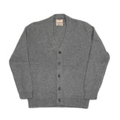 Cardigan In Grey Merino Alpaca Mix