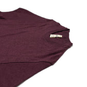 Exclusive Short Sleeve Crewneck Tee In Bordeaux Linen