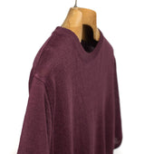 Exclusive Short Sleeve Crewneck Tee In Bordeaux Linen