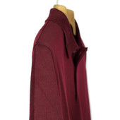 Knit Long Sleeve Polo In Red Merino Wool
