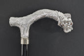 Fws2 Nickel Finish Bulldog Head Walking Stick