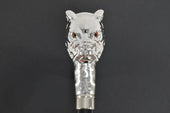Fws2 Nickel Finish Bulldog Head Walking Stick