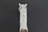 Fws2 Nickel Finish Bulldog Head Walking Stick
