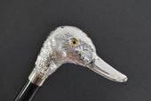 Fws2 Nickel Finish Duck Head Walking Stick