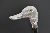 Fws2 Nickel Finish Duck Head Walking Stick