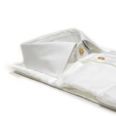Hand Sewn End On End Cotton Shirt Spread Collar