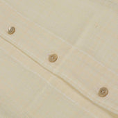 Camp Collar Short Shirt Sleeve Shirt Textured Open Weave Cotton