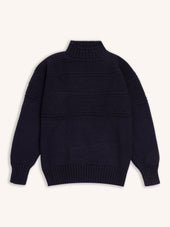 Fife Gansey Knit in Navy Merino Wool